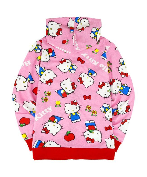 Sanrio Hello Kitty Pink & Red 3D Zipper Hoodie
