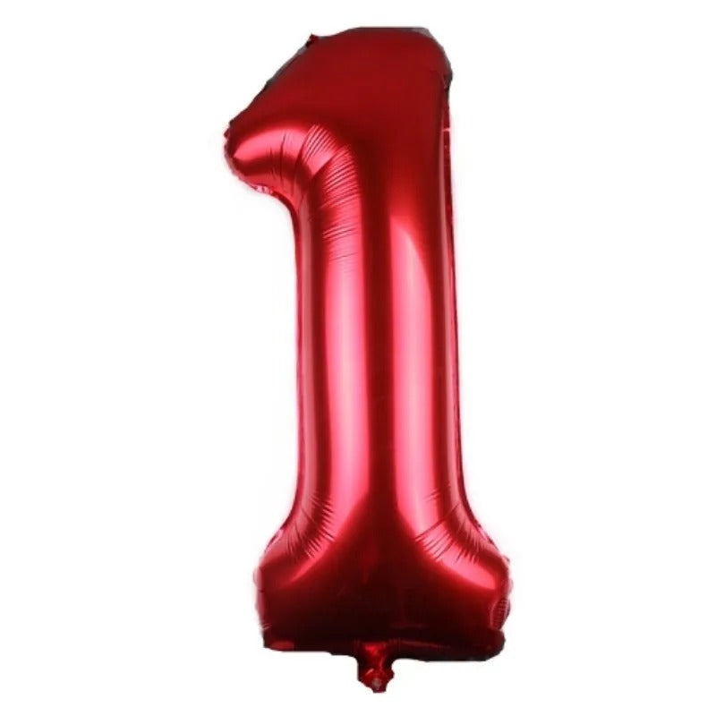 40" Number Red Foil Helium Balloons (40 inch) 1 to 9 - Preppy Kids (Grand Bazaar)