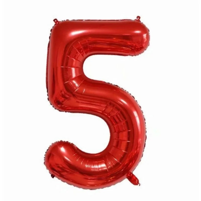 40" Number Red Foil Helium Balloons (40 inch) 1 to 9 - Preppy Kids (Grand Bazaar)