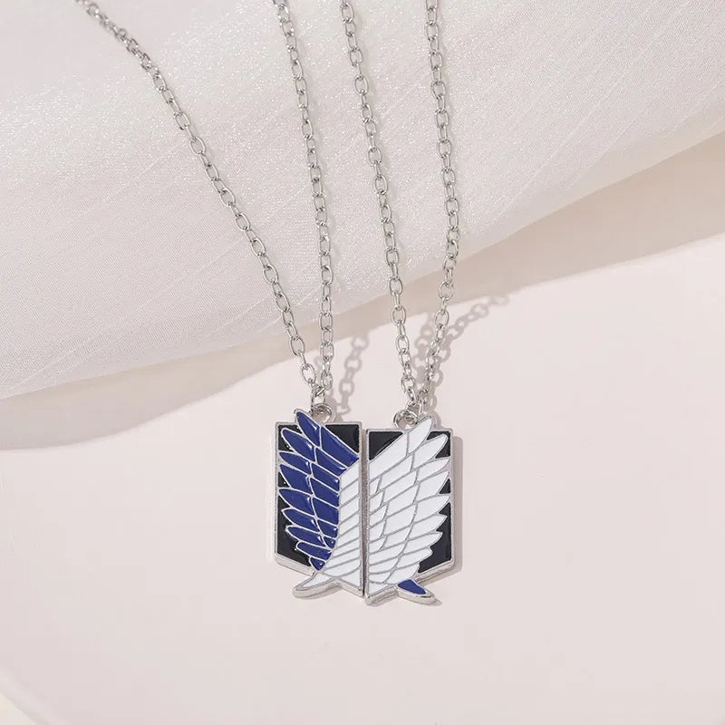 Attack on Titan Couple Necklace Wings of Freedom Pendant Retro - Preppy Kids (Grand Bazaar)