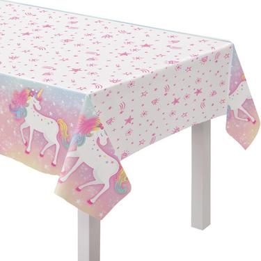 Enchanted Unicorn Plastic Table Cover, 54in x 96in - Preppy Kids (Grand Bazaar)