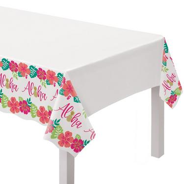 You Had Me at Aloha Plastic Table Cover, 54in x 102in - Preppy Kids (Grand Bazaar)