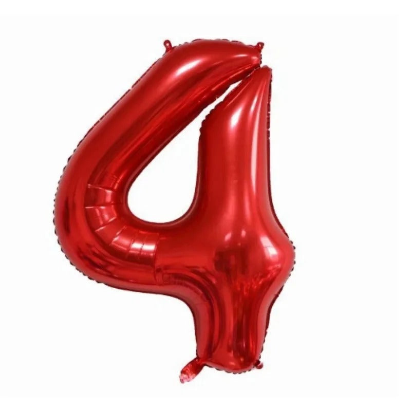 40" Number Red Foil Helium Balloons (40 inch) 1 to 9 - Preppy Kids (Grand Bazaar)
