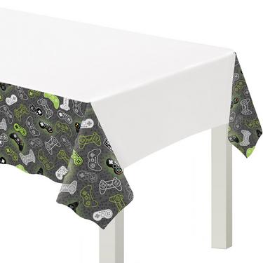 Level Up Plastic Table Cover, 54in x 96in - Preppy Kids (Grand Bazaar)