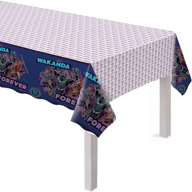 Black Panther Wakanda Forever Plastic Table Cover, 54in x 96in - Preppy Kids (Grand Bazaar)
