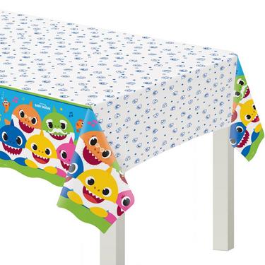 Baby Shark Plastic Table Cover, 54in x 96in - Preppy Kids (Grand Bazaar)