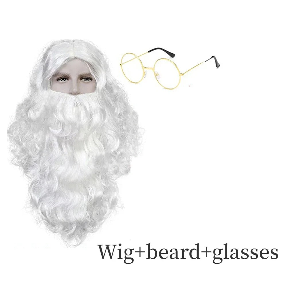 Santa clause 7pc set kit beard glassess bag bell - Preppy Kids (Grand Bazaar)