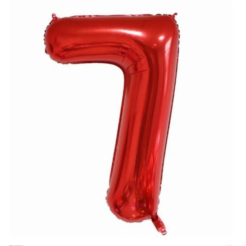 40" Number Red Foil Helium Balloons (40 inch) 1 to 9 - Preppy Kids (Grand Bazaar)