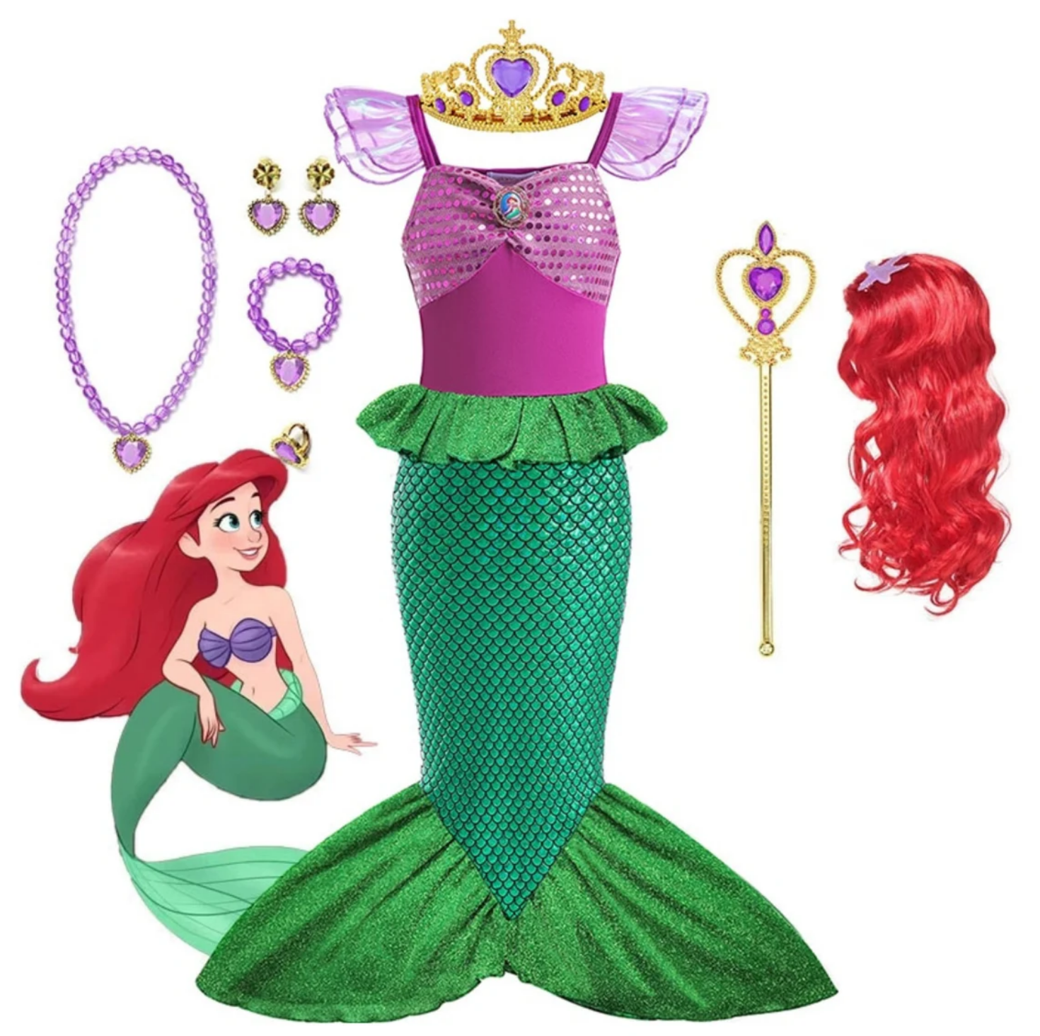 Ariel Mermaid Cosplay Costume outfit - Preppy Kids (Grand Bazaar)