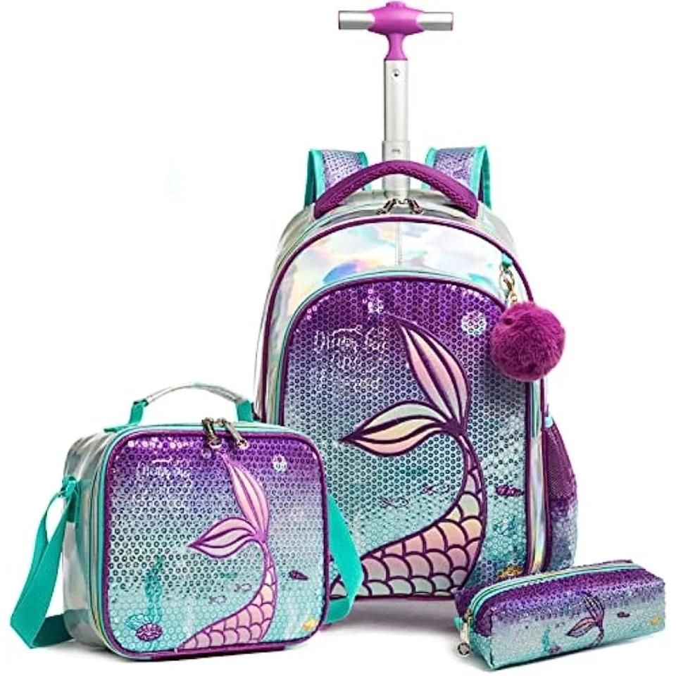 Mermaid Purple Fusion Trolley Bag - Preppy Kids (Grand Bazaar)