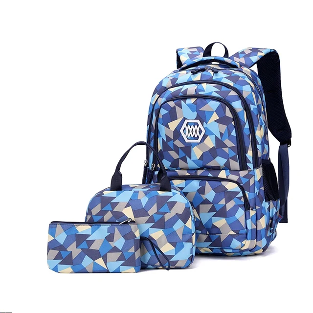 Geometric Dimensional 3pc Bookbag - Preppy Kids (Grand Bazaar)