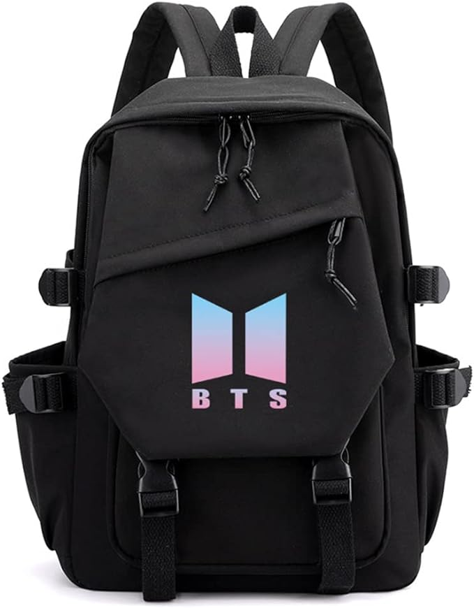BTS Backpack, Kpop bags , BTS bags ,14 inch (21 ltr) Soft Canvas material Teenager Backpack, Kawai bags for girls - Preppy Kids (Grand Bazaar)