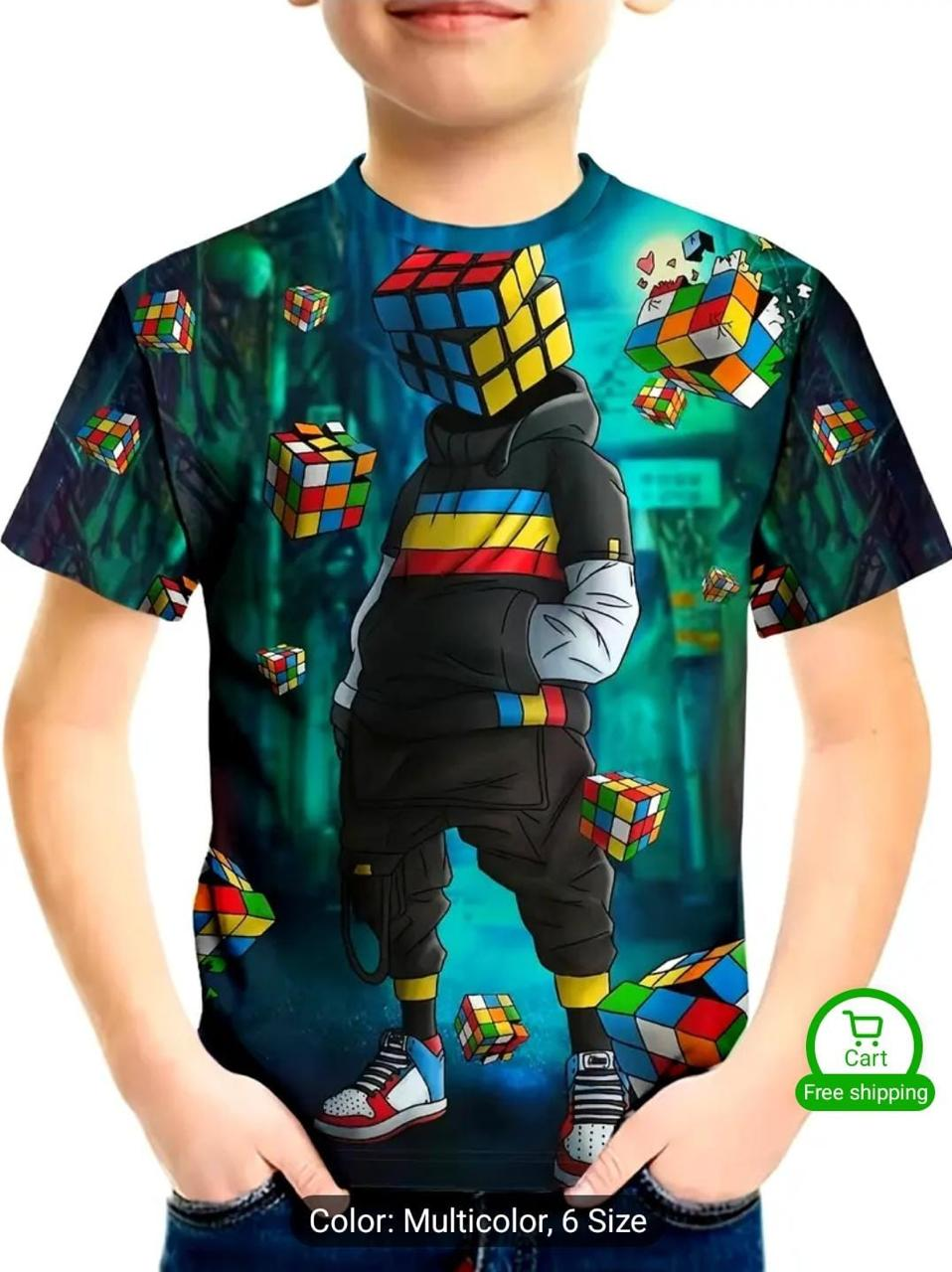 Minecraft Rubix Cube Man Tshirt - Preppy Kids (Grand Bazaar)