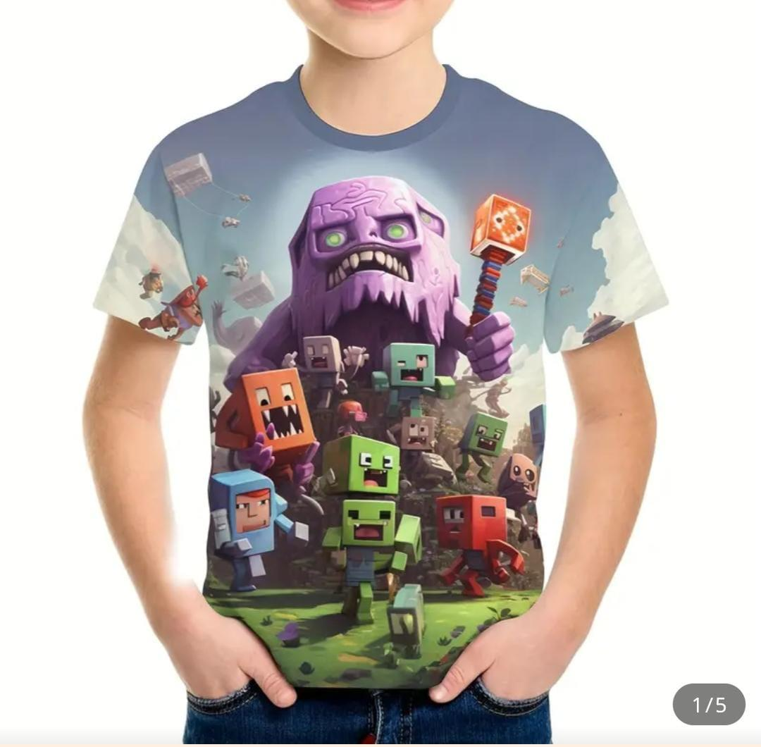 Minecraft Monster Attack Tshirt - Preppy Kids (Grand Bazaar)