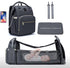 LeQueen Grey Baby Crib Foldable Ex-tractable baby bed bag travel bassinet (waterproof) - Preppy Kids (Grand Bazaar)