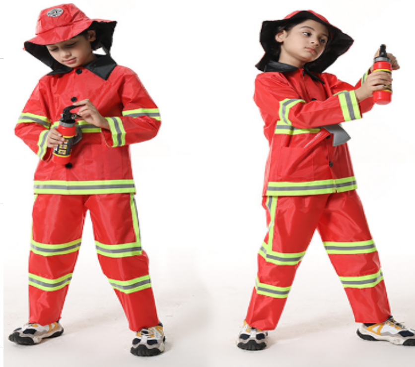 Fireman Firefighter cosplay Career Day outfit with pants - Preppy Kids (Grand Bazaar)