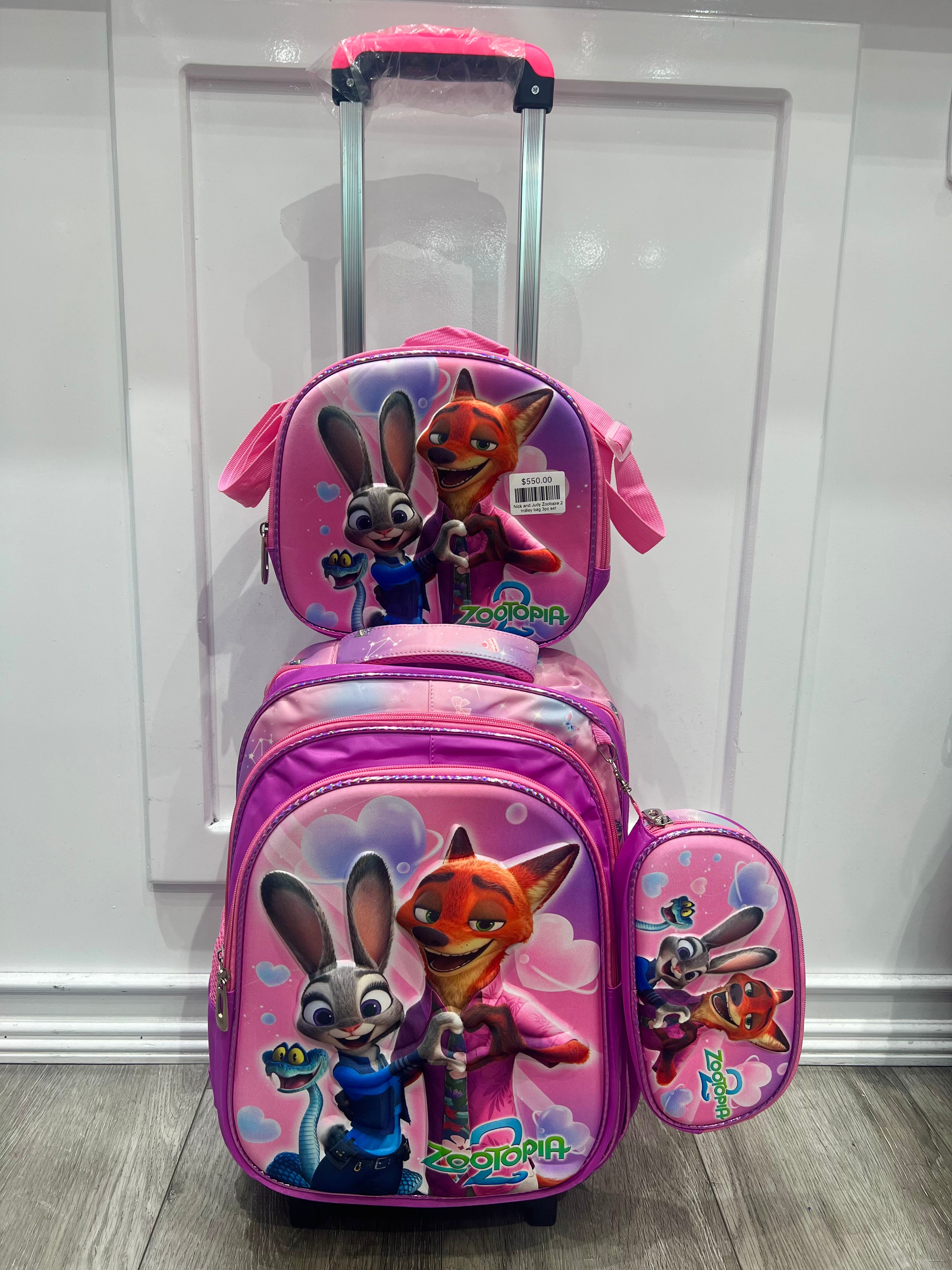 Nick and Judy Zootopia 2 trolley bag 3pc set