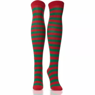 ELF Striped Christmas Socks