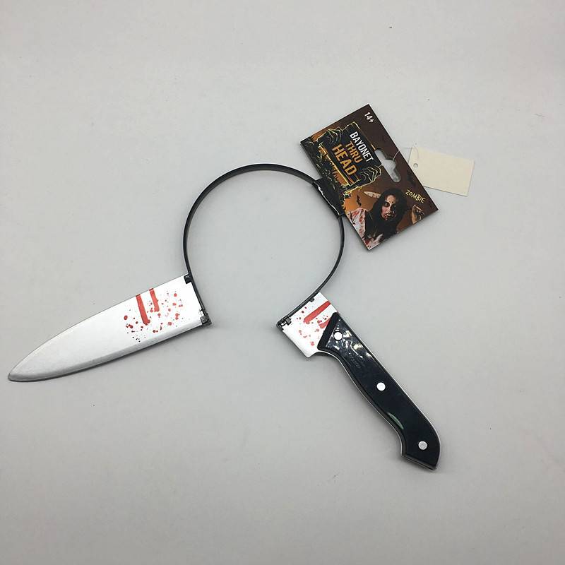 Halloween Horror Headband,Realistic Bloody Cleaver,Scissors,Saw Blade Hair Bands Halloween Costume Party Supplies - Preppy Kids (Grand Bazaar)