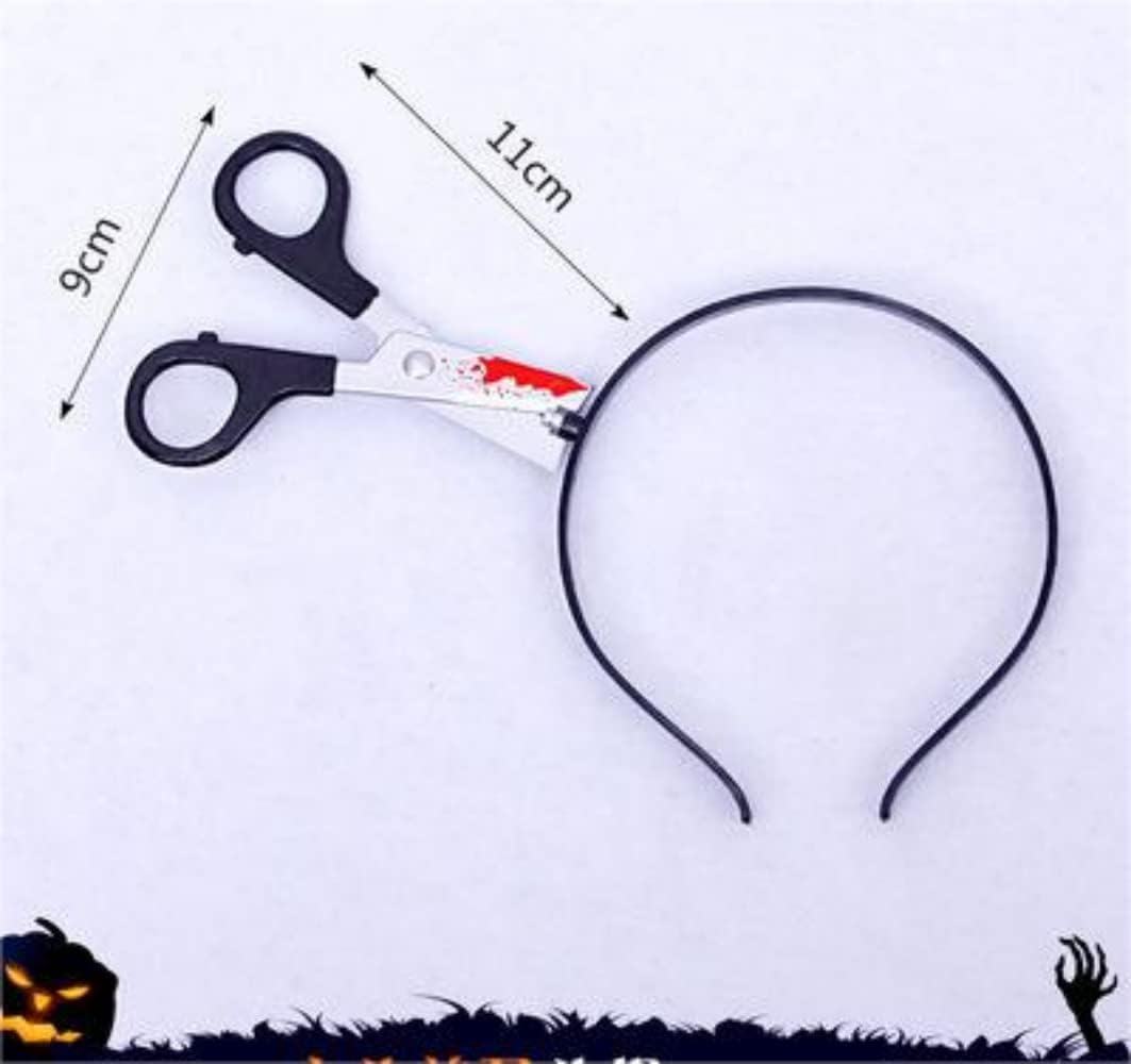 Halloween Horror Headband,Realistic Bloody Cleaver,Scissors,Saw Blade Hair Bands Halloween Costume Party Supplies - Preppy Kids (Grand Bazaar)