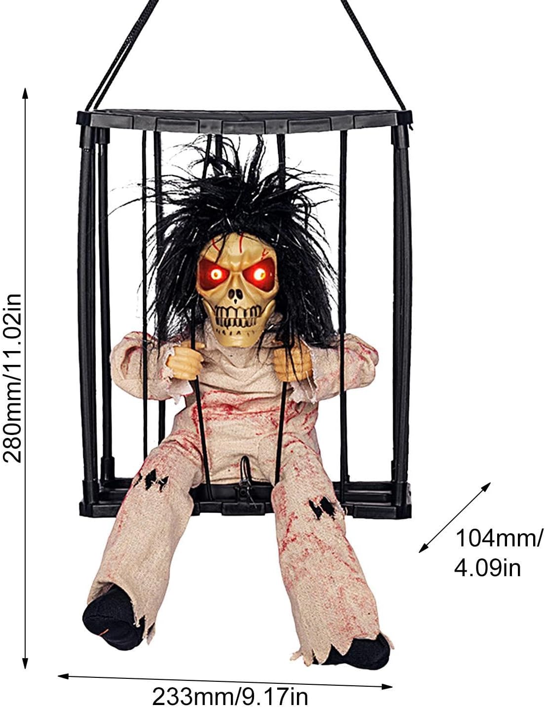 Skull Prisoner Cage Animated Motion Sensor Halloween decor - Preppy Kids (Grand Bazaar)