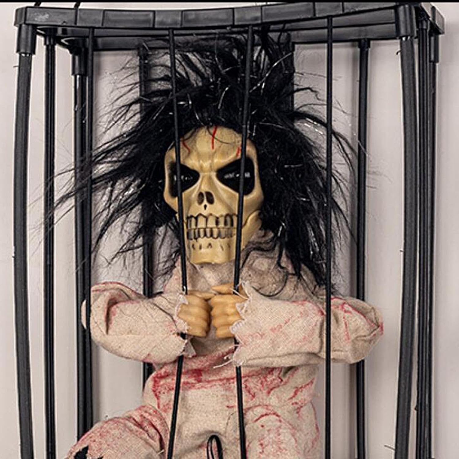 Skull Prisoner Cage Animated Motion Sensor Halloween decor - Preppy Kids (Grand Bazaar)