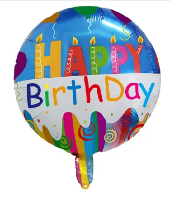 HBD Happy Birthday Foil Balloon 4 (18 inch) mulitcolour