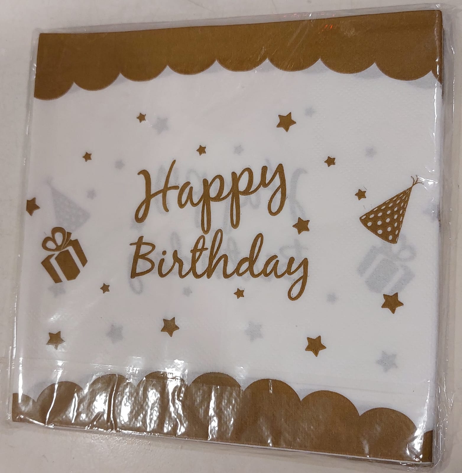 Happy Birthday Napking White Disposable (20pcs) - Preppy Kids (Grand Bazaar)