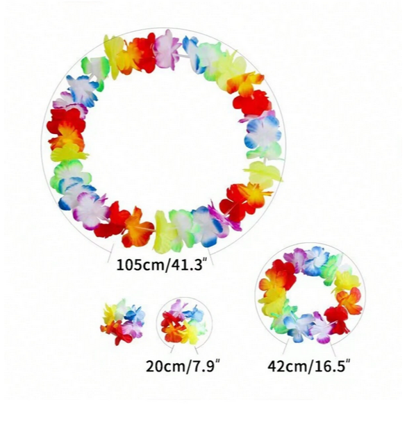 Hawaiian 4pc Necklace , Headband , Bracelets - Preppy Kids (Grand Bazaar)