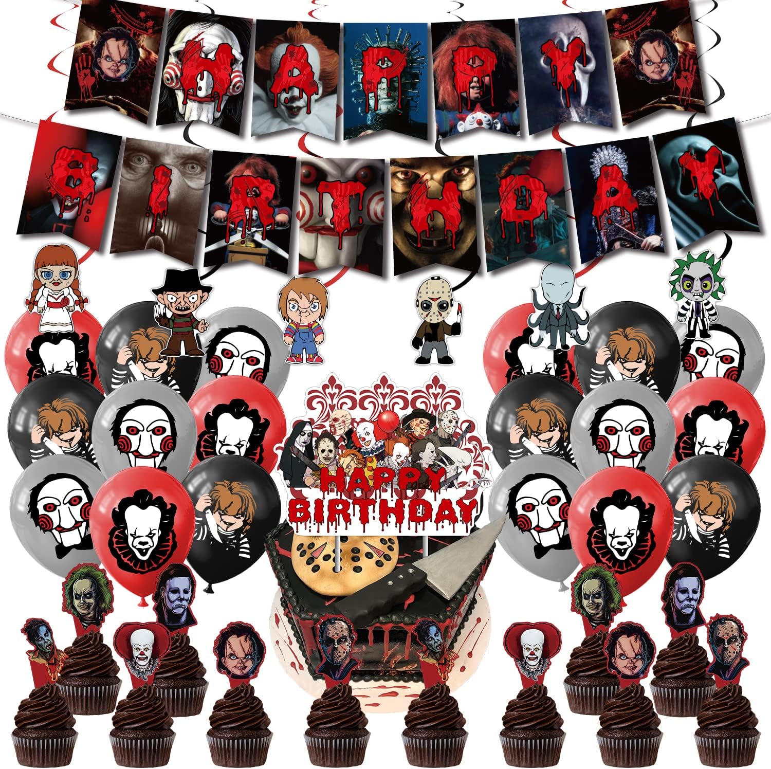 Horror Scary Movie Birthday Party Decorations Chucky - Preppy Kids (Grand Bazaar)