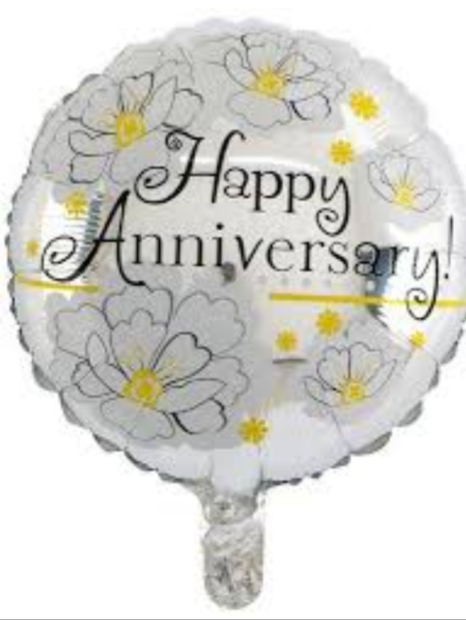 Happy Anniversary 18" Foil Balloon (Silver) - Preppy Kids (Grand Bazaar)