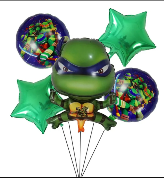 Teenage Mutant Ninja Turtle 5pc Foil Balloon set - Preppy Kids (Grand Bazaar)