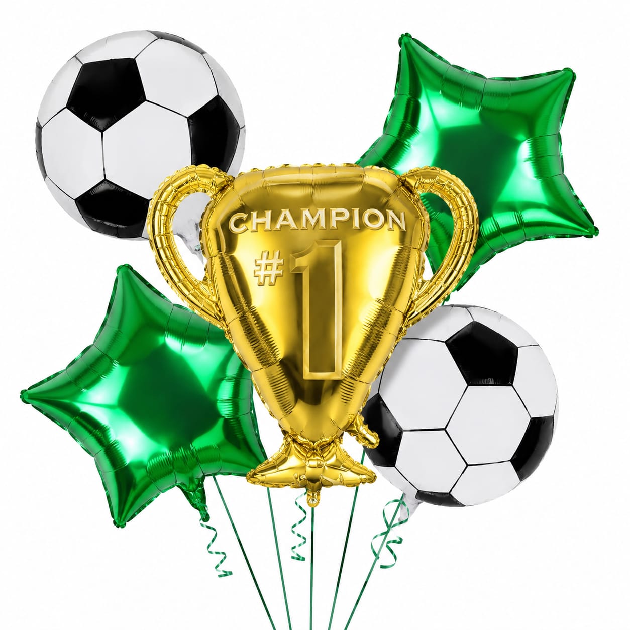 Soccer Champion Victory 5pc Foil Balloon Football