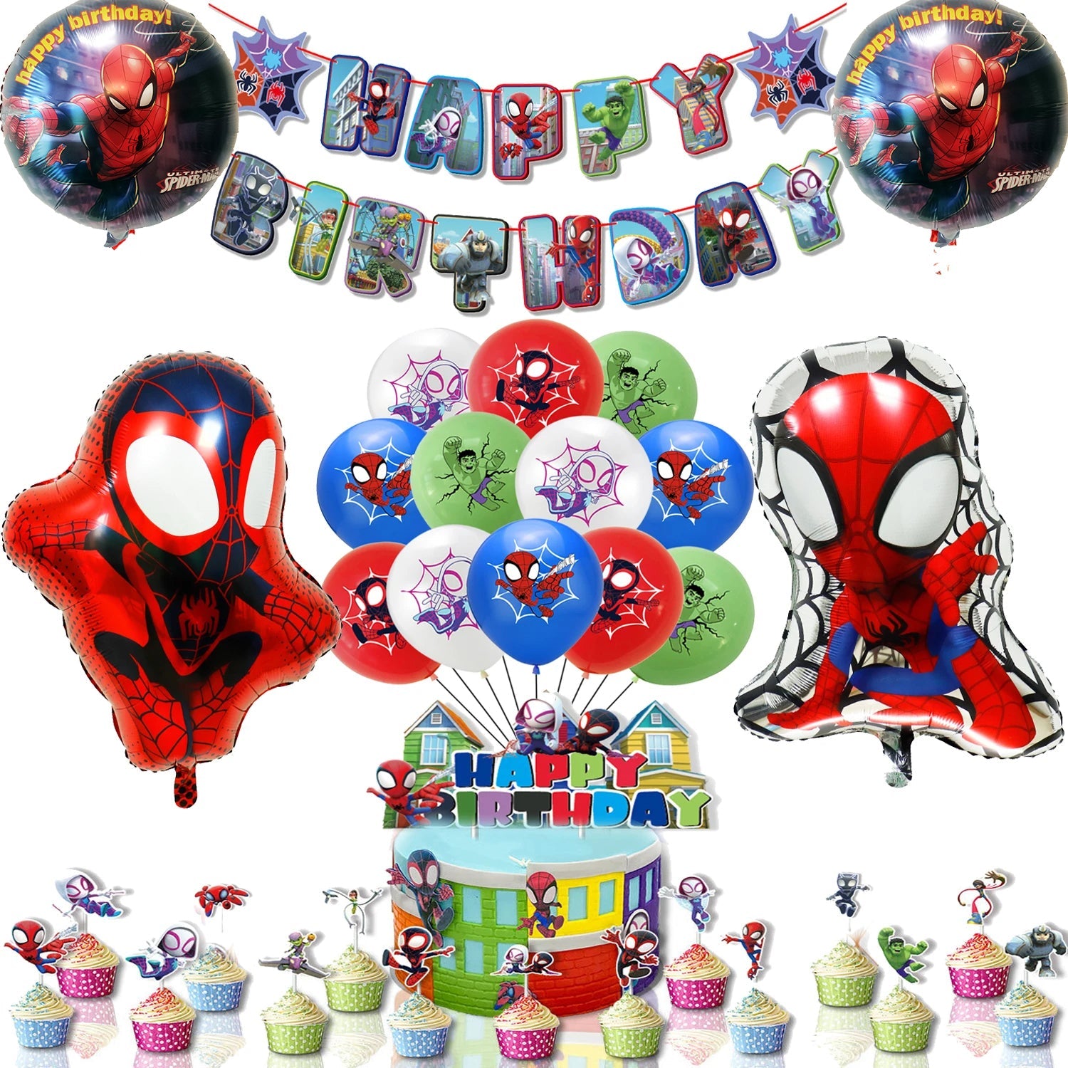 Spidey and His Amazing Friends Party Package with Backdrop
