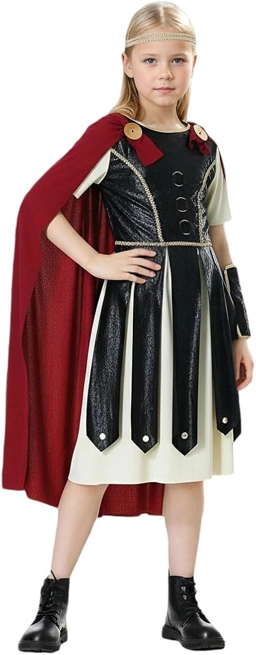Kids Costume girls Roman Gladiators Role Play Halloween