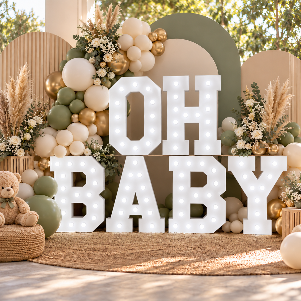 OH BABY 4ft Marquee Letters.