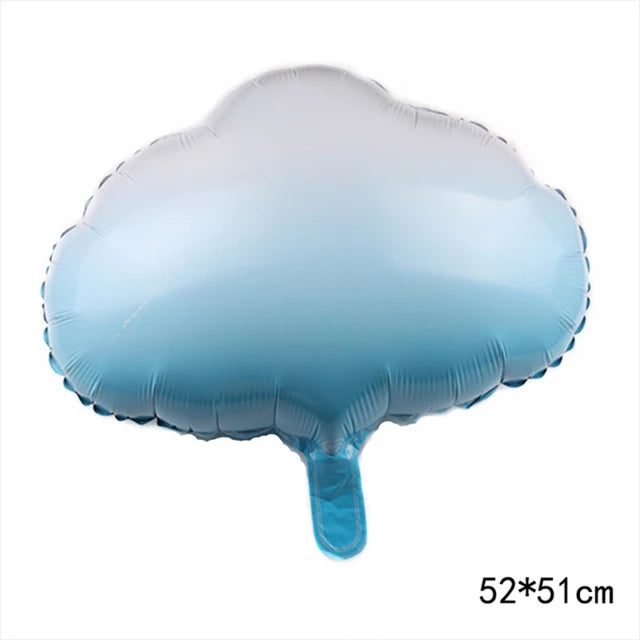 CLOUD White and Blue Colour Foil Balloon