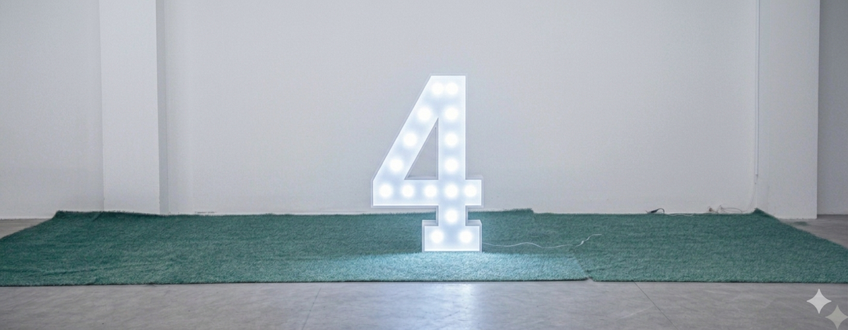 Marquee Number White Rental