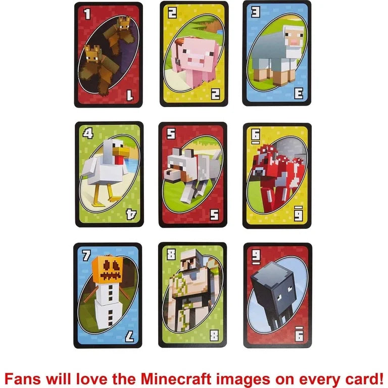 Minecraft UNO cards