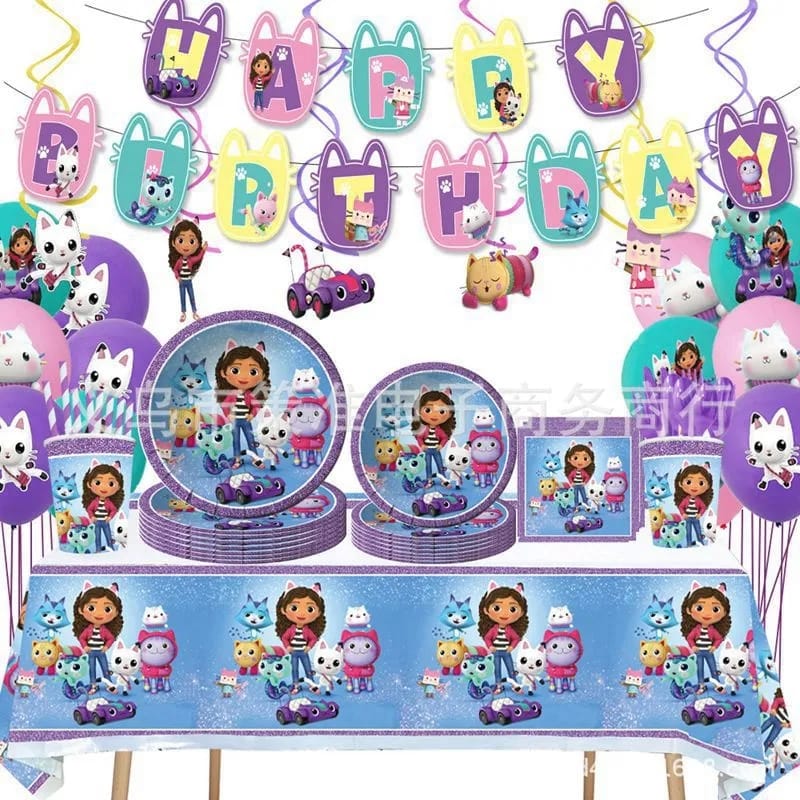 Gabby Dollhouse Ultimate Party Decoration package - Preppy Kids (Grand Bazaar)