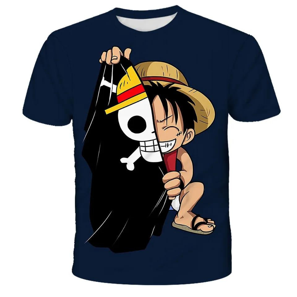 Luffy Skull Tshirt One Piece - Preppy Kids (Grand Bazaar)