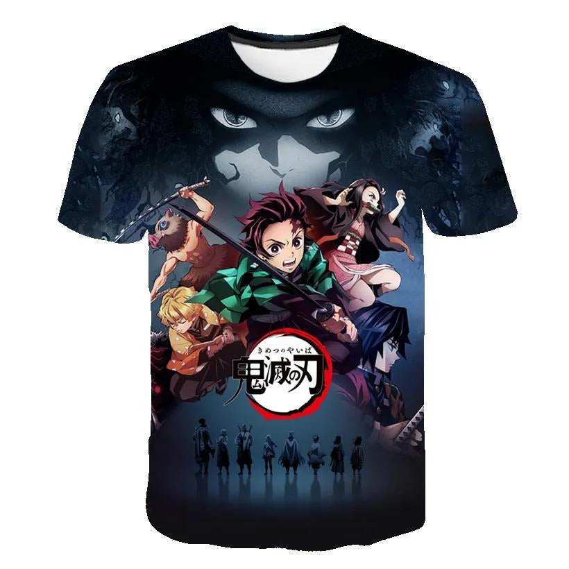 Demon Slayer and Crew Tshirt - Preppy Kids (Grand Bazaar)