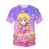 Princess Peach Purple Tshirt Mario Brothers - Preppy Kids (Grand Bazaar)