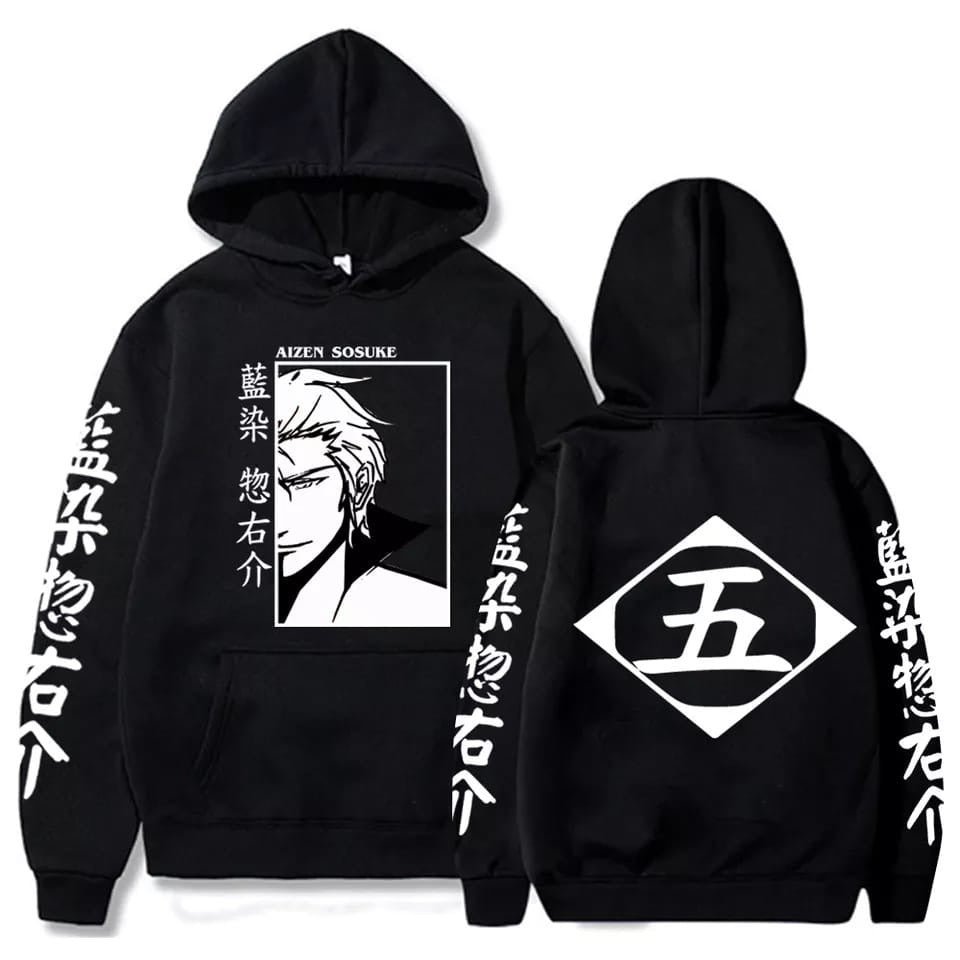 Bleach Aizen Black Sosuke Hoodie - Preppy Kids (Grand Bazaar)