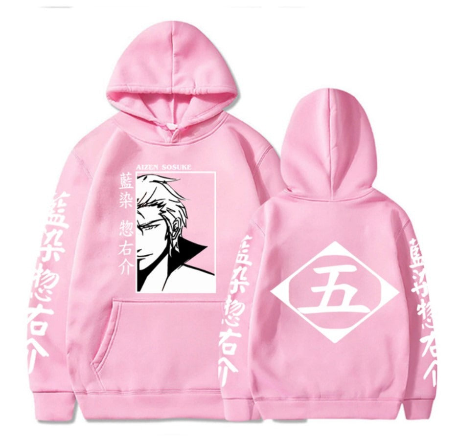 Bleach Aizen Pink Sosuke Hoodie - Preppy Kids (Grand Bazaar)