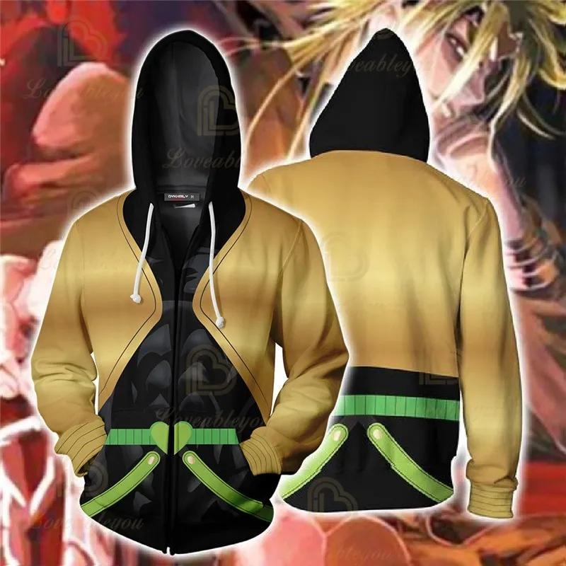 Jojo Bizarre Adventures Anime Zipper Hoodie Dio Brando - Preppy Kids (Grand Bazaar)