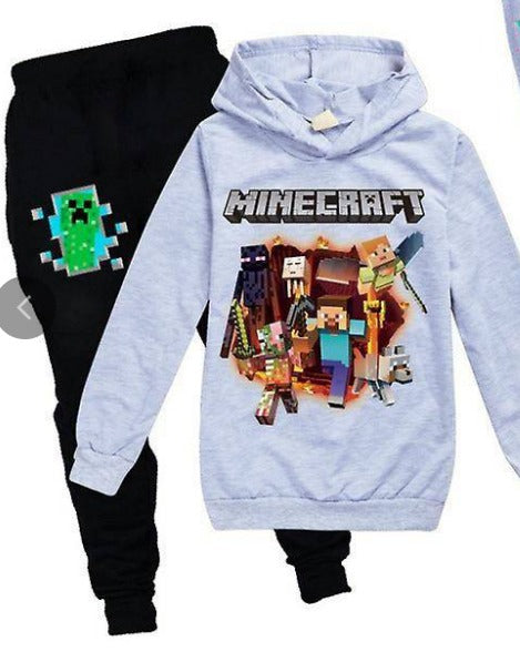 Minecraft Steve Grey Track Suit - Preppy Kids (Grand Bazaar)