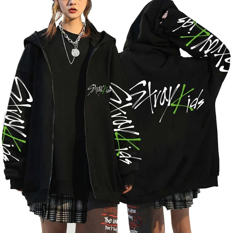 Stray Kids Zipper Hoodie - Preppy Kids (Grand Bazaar)