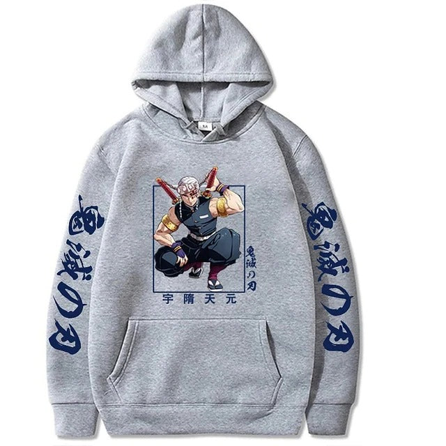 Demon Slayer Tengen Grey Hoodie - Preppy Kids (Grand Bazaar)