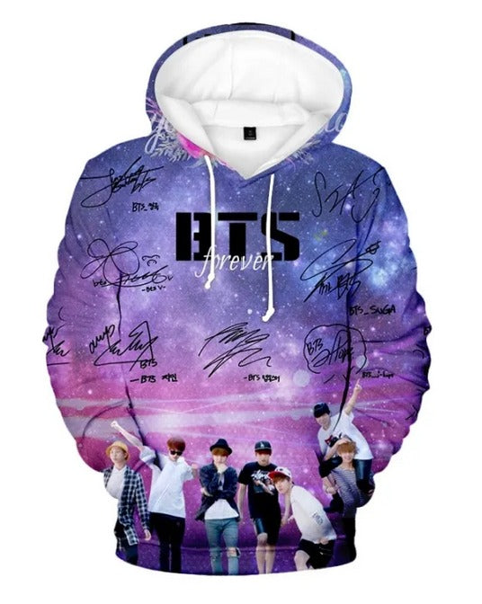 BTS BAND Forever Zipper Hoodie - Preppy Kids (Grand Bazaar)